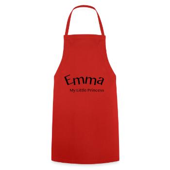 Emma - little princess - Cooking Apron - red - Front - AI Model Male 185 dark (185cm)