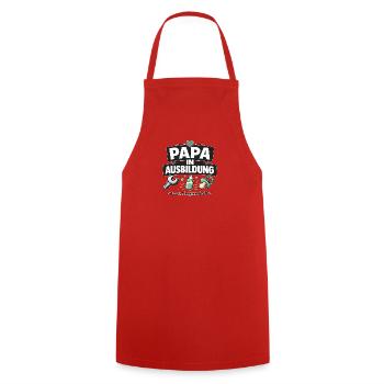 Dad in Training Level 1 - Cooking Apron - red - Front - AI Model Male 185 dark (185cm)