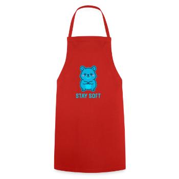 Stay Soft Quokka Design - Cooking Apron - red - Front - AI Model Male 185 dark (185cm)