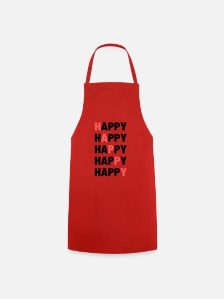 Happy - Kochschürze - Rot