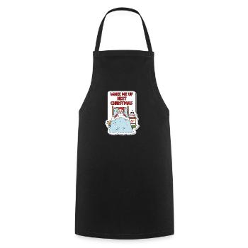 Wake Me Up Next Christmas - Cooking Apron - black - Front - AI Model Male 185 dark (185cm)