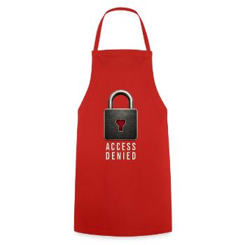 Wear your thoughts - Cooking Apron - red - Front - AI Model Male 185 dark (185cm)