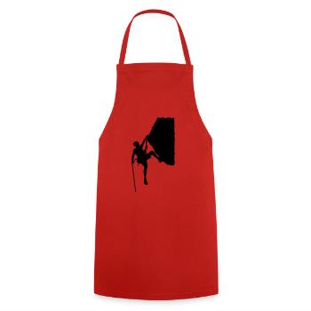 climb escalation - Cooking Apron - red - Front - AI Model Male 185 dark (185cm)