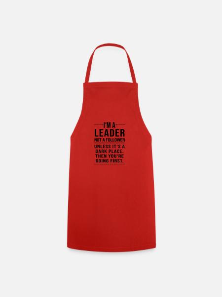 Im a leader not a follower - Cooking Apron - red