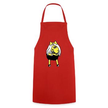 Black Sheep Girl Woman Goth Emo Girl Pretty - Cooking Apron - red - Front - AI Model Male 185 dark (185cm)