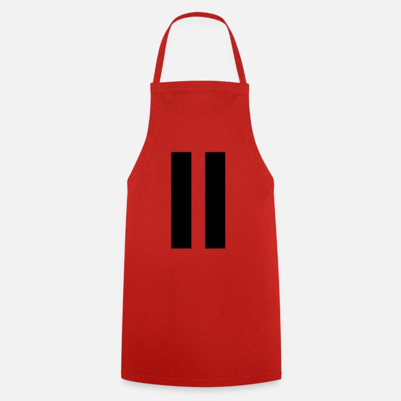 Pause Symbol Retro Télécommande et radio - Tablier de cuisine - rouge