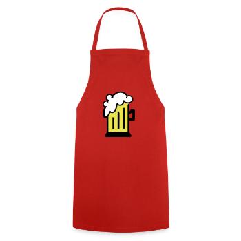 Beer illustration - Cooking Apron - red - Front - AI Model Male 185 dark (185cm)