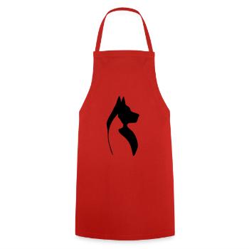 Pets - Cooking Apron - red - Front - AI Model Male 185 dark (185cm)