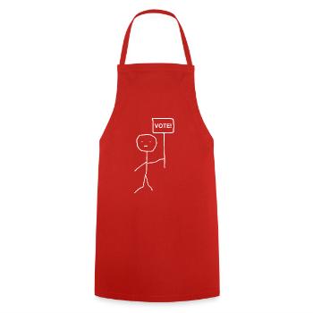 Select - English - Cooking Apron - red - Front - AI Model Male 185 dark (185cm)