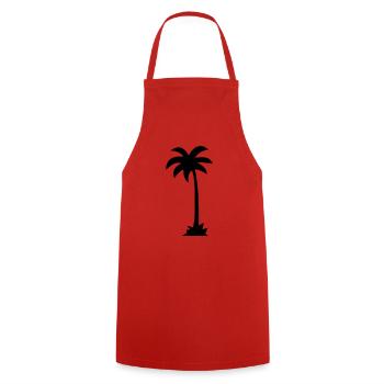 palm tree - Cooking Apron - red - Front - AI Model Male 185 dark (185cm)