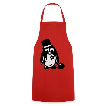 junggesellenabschied pinguin - Kochschürze - Rot - Vorne - AI Model Male 185 dark (185cm)