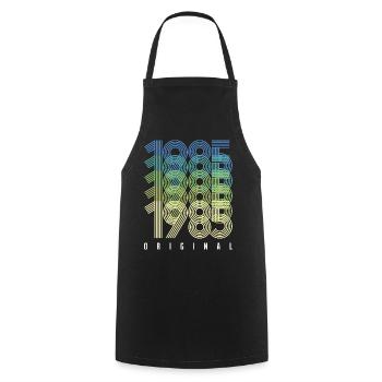 Concentric Year Rings 1965 2015 - Cooking Apron - black - Front - AI Model Male 185 dark (185cm)