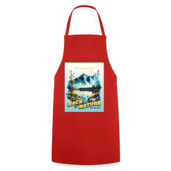 Pêche : Back to Nature - Tablier de cuisine - rouge - Devant - AI Model Male 185 dark (185cm)