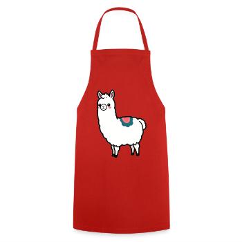 lama - Cooking Apron - red - Front - AI Model Male 185 dark (185cm)