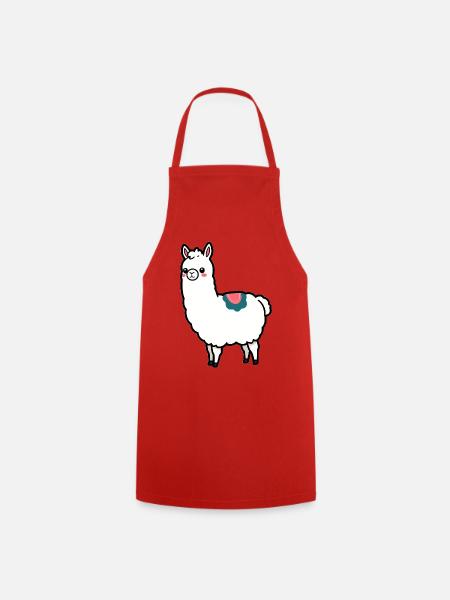 Lama - Kochschürze - Rot