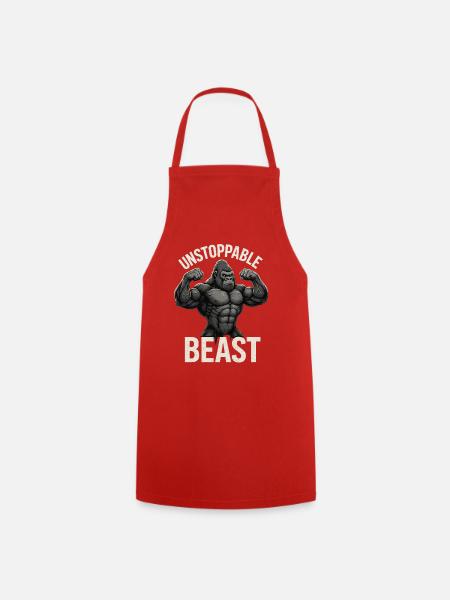 Unstoppable Beast Gorilla - Kochschürze - Rot