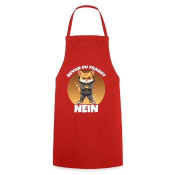 Bevor du fragst: Nein Dünnes Eis Kollege - Cooking Apron - red - Front - AI Model Male 185 dark (185cm)