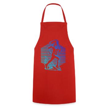 Pure Running Focus - Cooking Apron - red - Front - AI Model Male 185 dark (185cm)