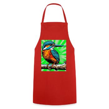 kingfisher - Cooking Apron - red - Front - AI Model Male 185 dark (185cm)