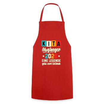 Kita Abgänger 2026 Geschenk Kindergarten - Kochschürze - Rot - Vorne - AI Model Male 185 dark (185cm)