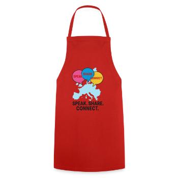 Speech Bubbles Europe Connection - Cooking Apron - red - Front - AI Model Male 185 dark (185cm)