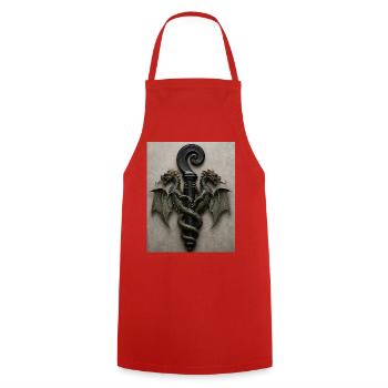 Cerfs-volants autour du manche - Tablier de cuisine - rouge - Devant - AI Model Male 185 dark (185cm)