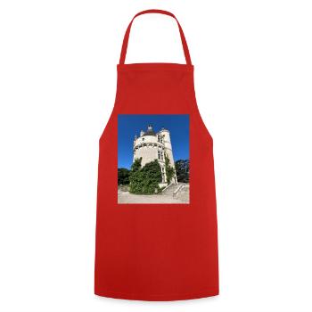 Der Turm der Marks - Kochschürze - Rot - Vorne - AI Model Male 185 dark (185cm)