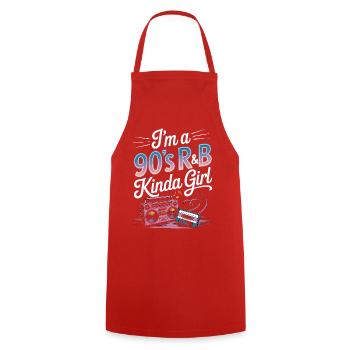 I'm a 90s R&B Kinda Girl Retro Music - Cooking Apron - red - Front - AI Model Male 185 dark (185cm)