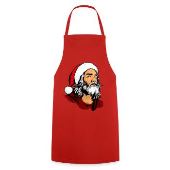 Weihnachten Jesu - Kochschürze - Rot - Vorne - AI Model Male 185 dark (185cm)