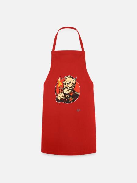 Parodie d’un parti communiste avec une bouteille - Tablier de cuisine - rouge