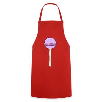 Sweet but savage Lollipop  Kawaii Candy Motiv - Kochschürze - Rot - Vorne - AI Model Male 185 dark (185cm)