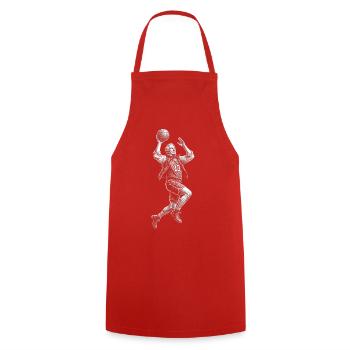 Millard Fillmore Basketball  - Kochschürze - Rot - Vorne - AI Model Male 185 dark (185cm)