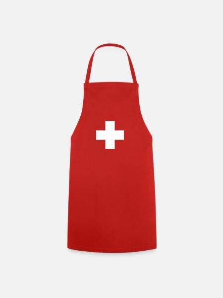 Schweiz Nationalflagge Kreuz - Kochschürze - Rot