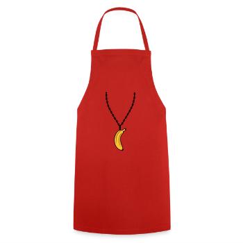 banana necklace jewelry funny fruit design clip-art - Cooking Apron - red - Front - AI Model Male 185 dark (185cm)
