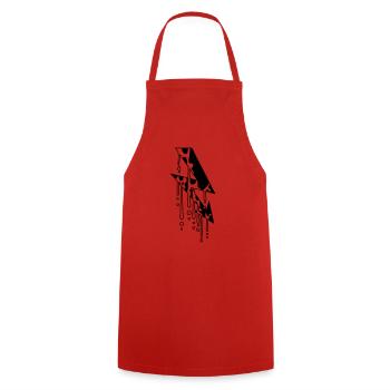 strom farbe schmelzen tropfen graffiti elektrisch - Kochschürze - Rot - Vorne - AI Model Male 185 dark (185cm)