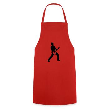 guitarrocker_032012_c_1c - Cooking Apron - red - Front - AI Model Male 185 dark (185cm)