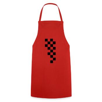 RACING FLAG - Kochschürze - Rot - Vorne - AI Model Male 185 dark (185cm)