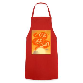 Rise LikeThe Sun Sunrise Summer positivement nouveau - Tablier de cuisine - rouge - Devant - AI Model Male 185 dark (185cm)