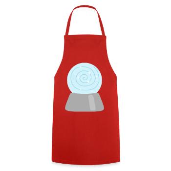 Starlit Spiral Magic Crystal Ball - Cooking Apron - red - Front - AI Model Male 185 dark (185cm)