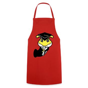 Hole Caterpillar School leaving certificate High school diploma passed college - Cooking Apron - red - Front - AI Model Male 185 dark (185cm)