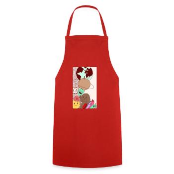 Colors universe - Cooking Apron - red - Front - AI Model Male 185 dark (185cm)