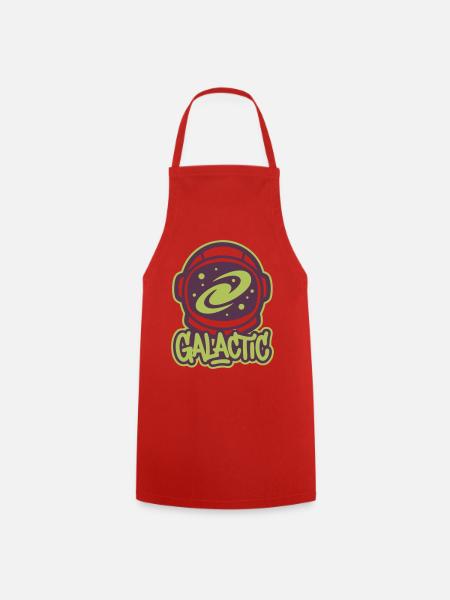 Galaxie Astronautenhelm Logo - Kochschürze - Rot