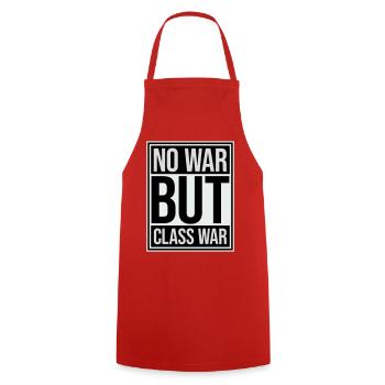 No war but class war Klassenkrieg Spruch Logo Text - Kochschürze - Rot - Vorne - AI Model Male 185 dark (185cm)