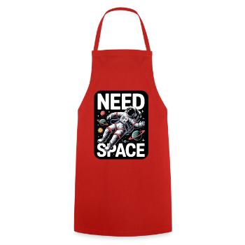 I Need Space - Kochschürze - Rot - Vorne - AI Model Male 185 dark (185cm)