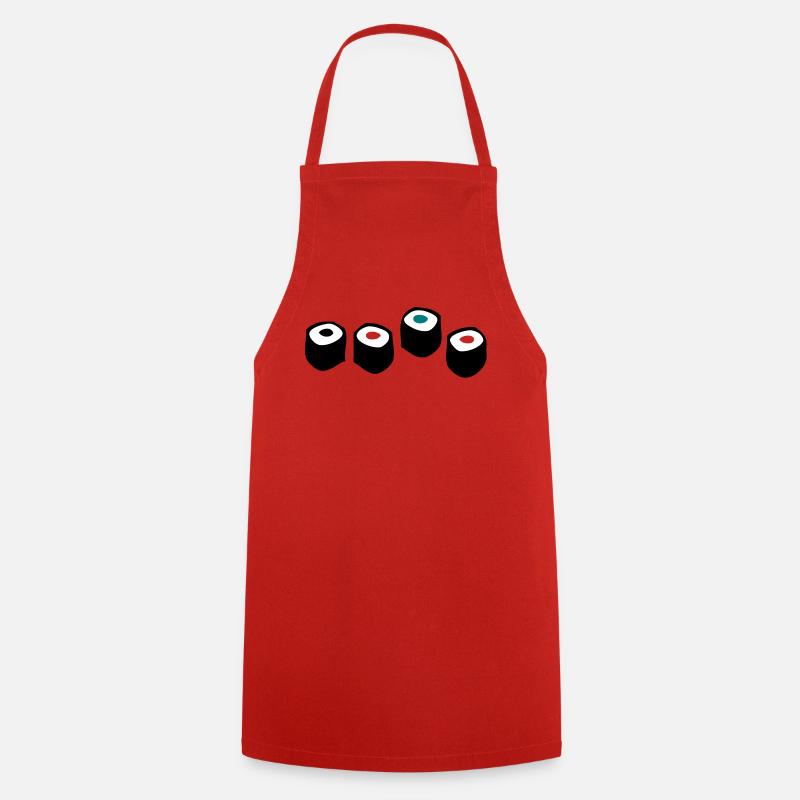 Sushi Rolls - Tablier de cuisine - rouge