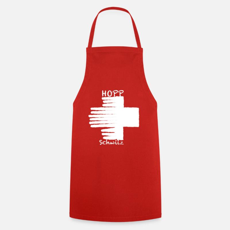 Hopp, Switzerland - Cooking Apron - red