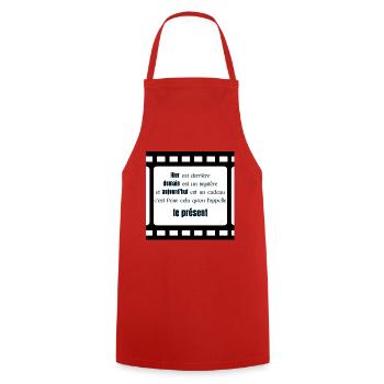 Proverbe de Chine de Proverbe Chinois et citation - Tablier de cuisine - rouge - Devant - AI Model Male 185 dark (185cm)
