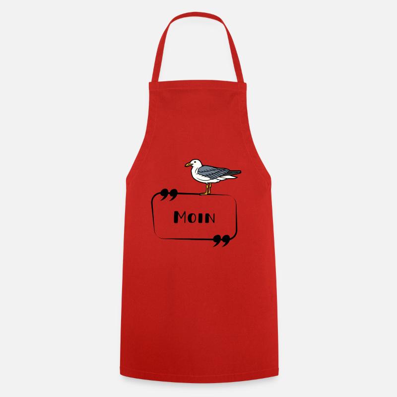 Moin Möwe - Kochschürze - Rot