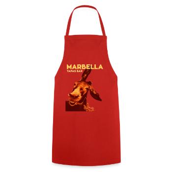 DONKEY SOSO MARBELLA-TAPA-BAR - Kochschürze - Rot - Vorne - AI Model Male 185 dark (185cm)