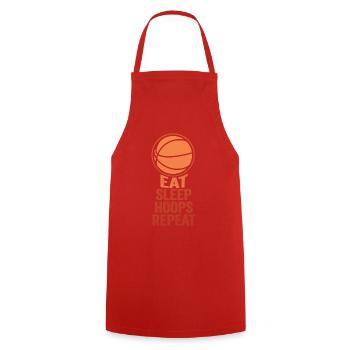 Repeat Eat Sleep Hoops basketball team - Cooking Apron - red - Front - AI Model Male 185 dark (185cm)